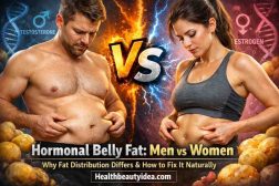 Hormonal Belly Fat (Men vs Women): Why Fat Distribution Differs and How to Fix It Naturally ♔