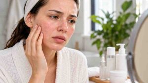 woman simplifying skincare routine for a damaged skin barrier